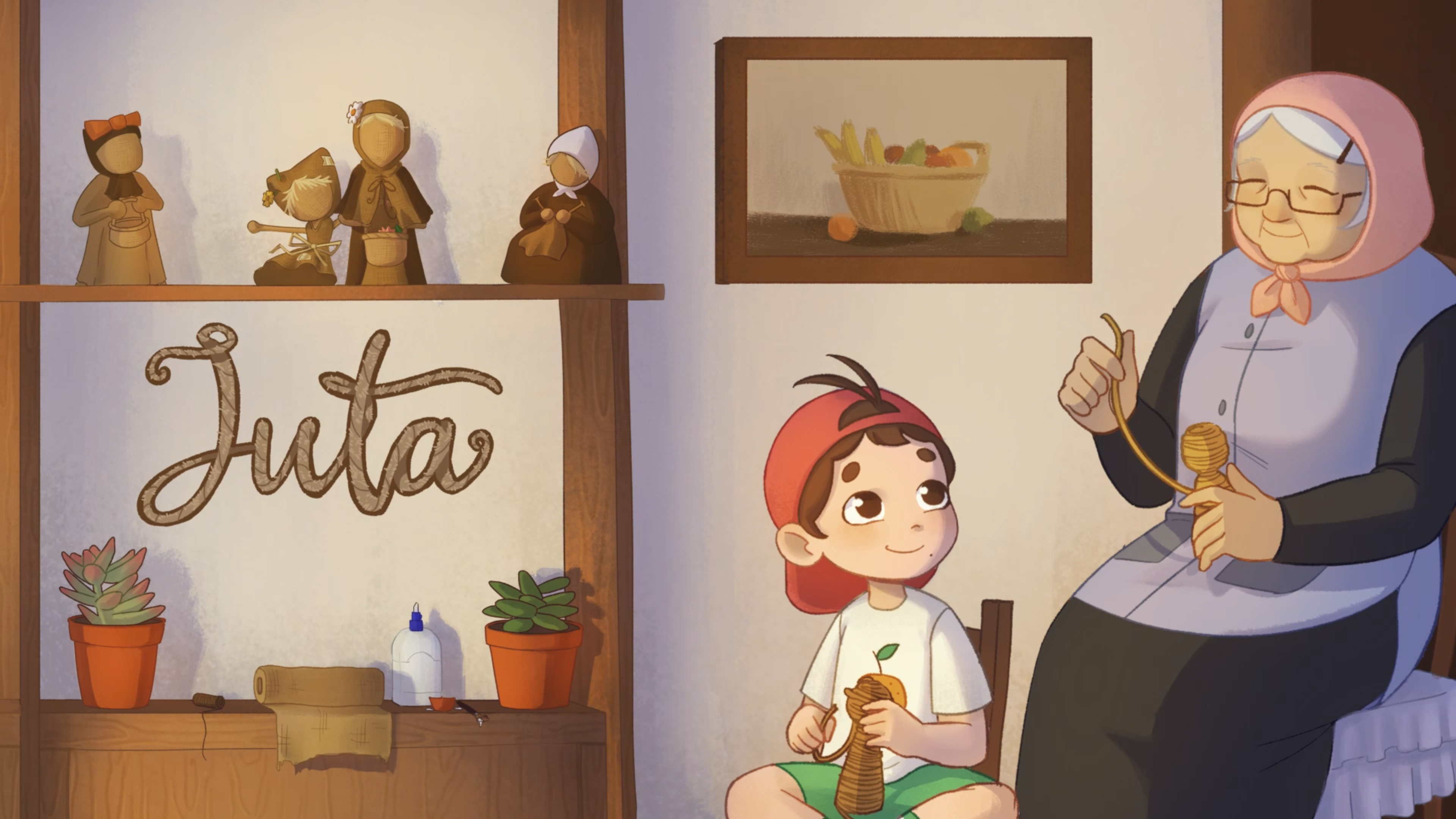 Still from the animated short Juta